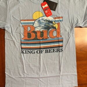 Budweiser Blue Graphic Tee with Eagle Design